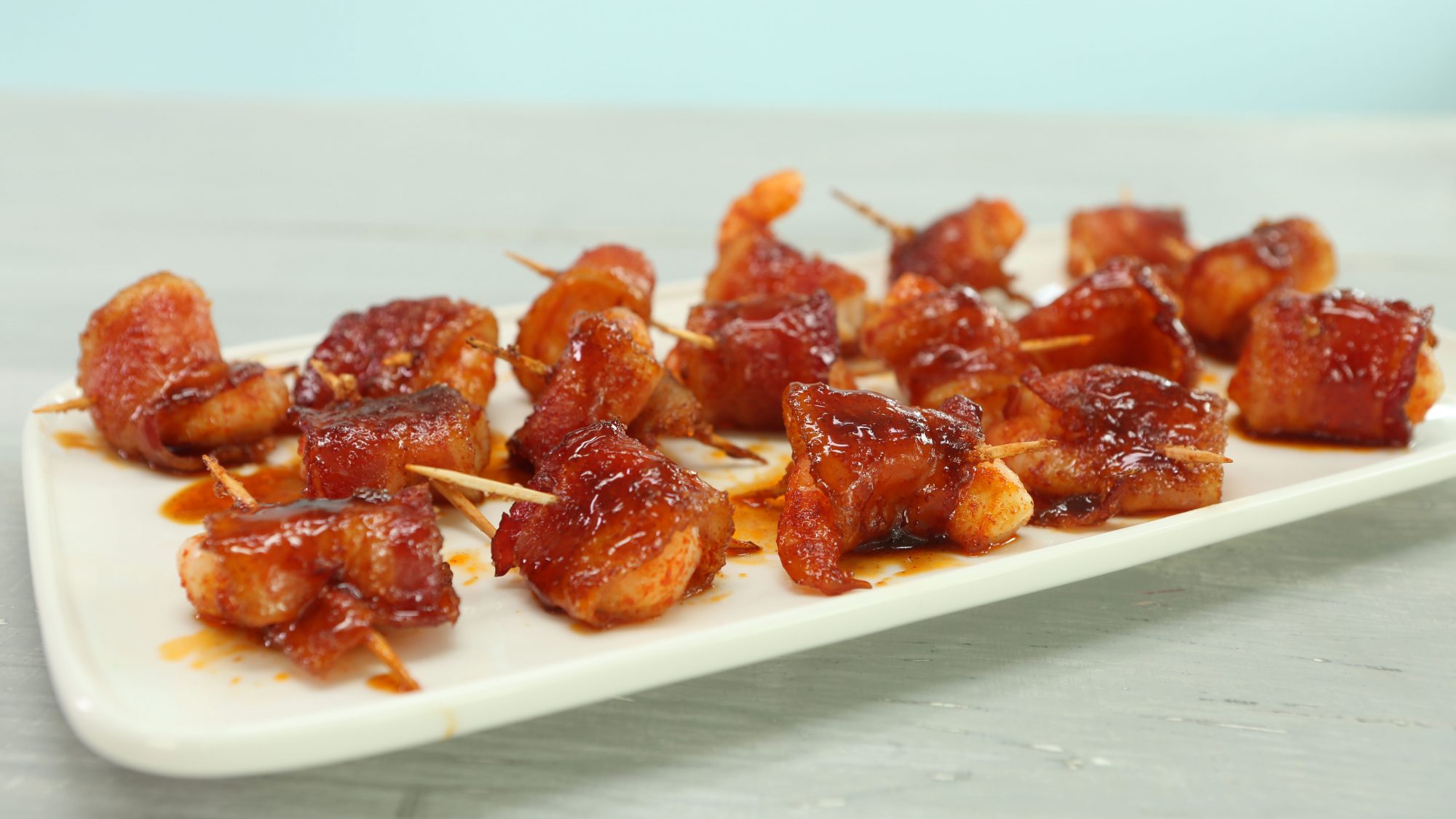 Spicy-Sweet Bacon Wrapped Shrimp image