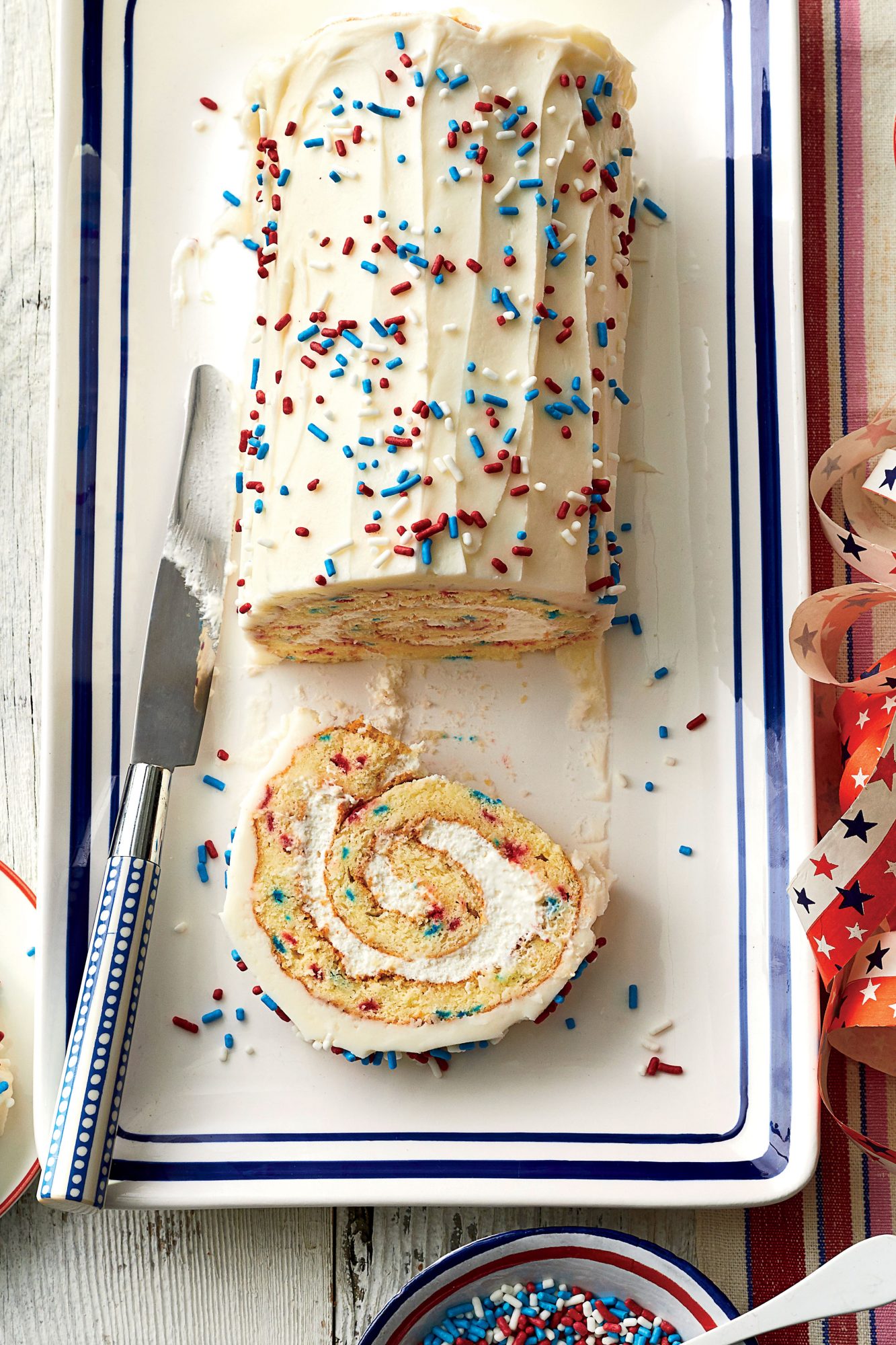 Fourth of July Confetti Roulade